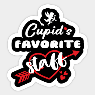 Cupid's Favorite Staff Sticker